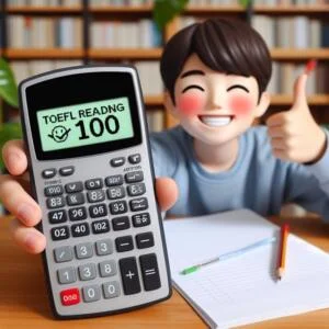 Boy Calculating TOEFL Reading Score